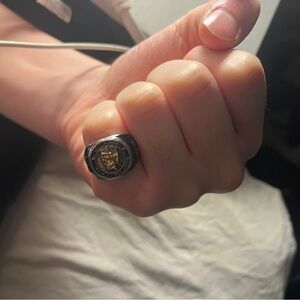 Men's Silver and Gold Signet Ring